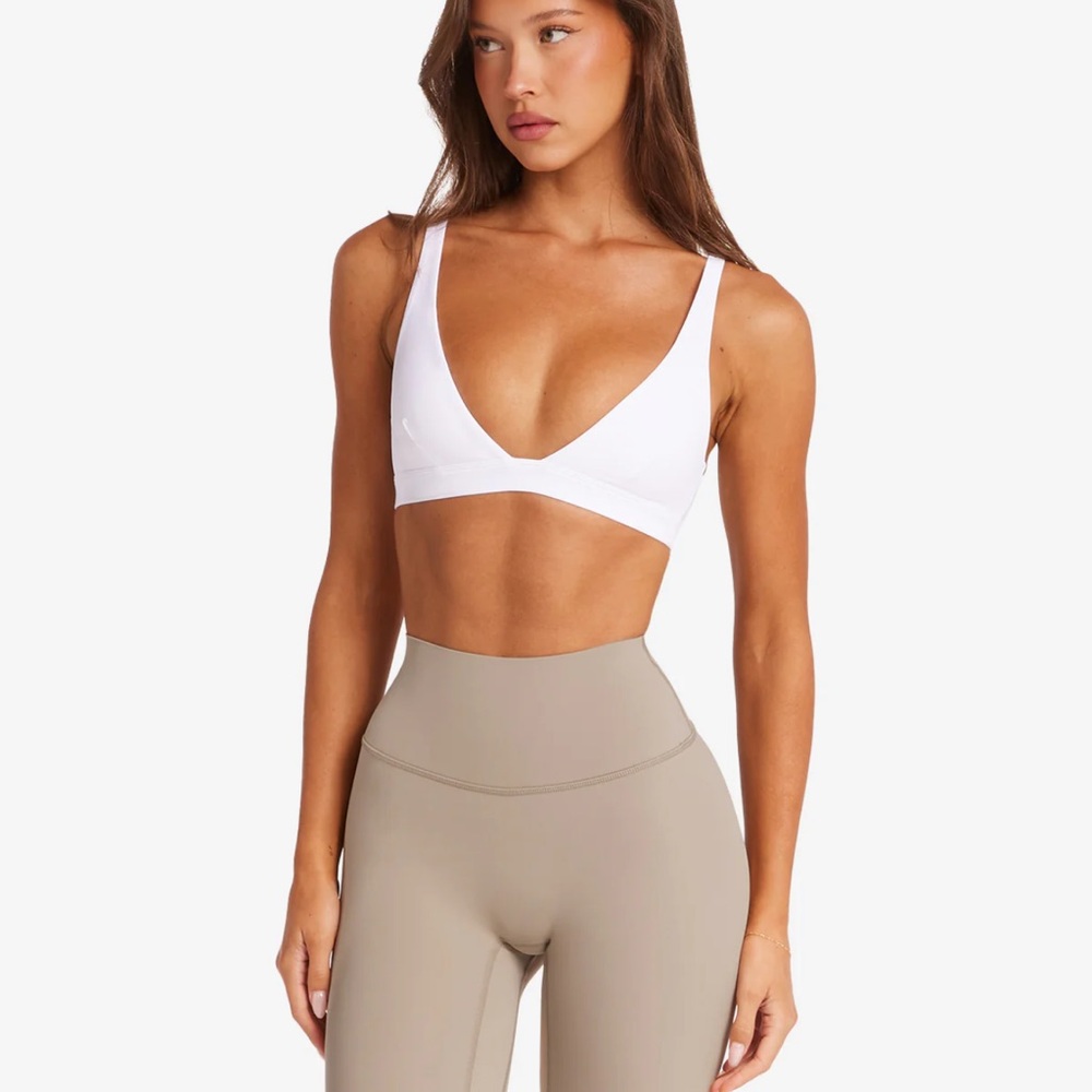 Crop Shop Boutique White Minimal Triangle Bralette